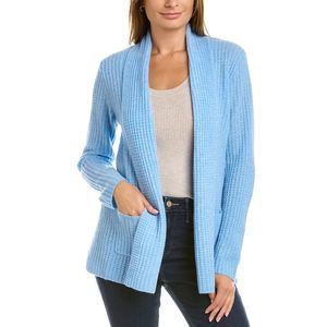 Hannah Rose Womens Cuddled Up Thermal Cashmere Duster, Blue